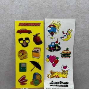 Vintage 80s 90s Puffy Sticker Lot Highlights Puzzlemania Longs Drugs Promo